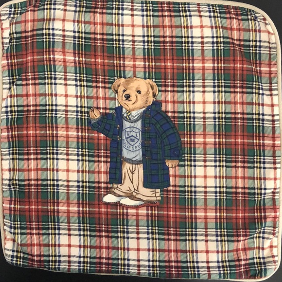 polo bear tartan backpack